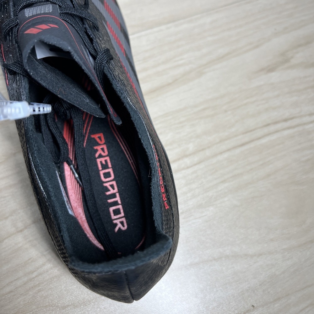 Adidas Men's Predator League Soccer Cleats‎ Size 11.5 Black Red FG/MG ID1328 New - Picture 5 of 7